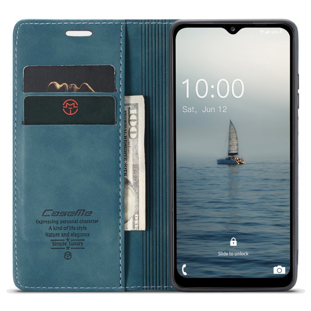 Slim Lompakkokotelo Samsung Galaxy A14 Sininen