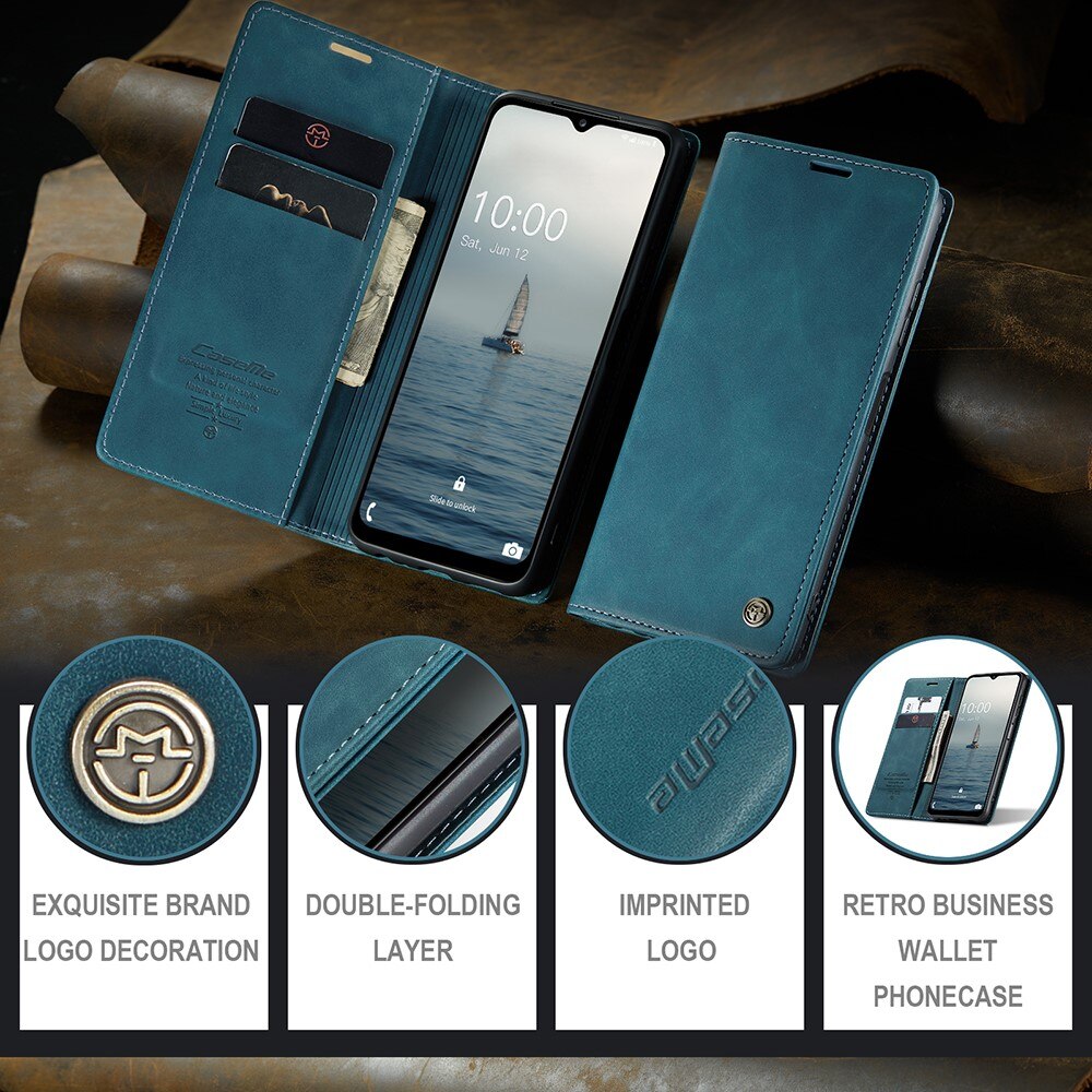 Slim Lompakkokotelo Samsung Galaxy A14 Sininen