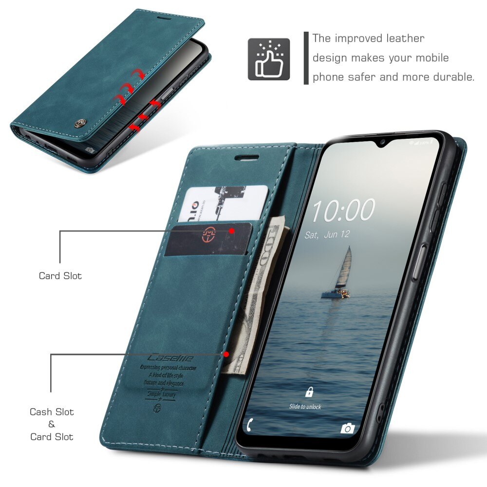 Slim Lompakkokotelo Samsung Galaxy A14 Sininen