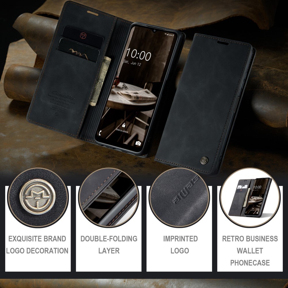 Slim Lompakkokotelo Samsung Galaxy A34 Musta