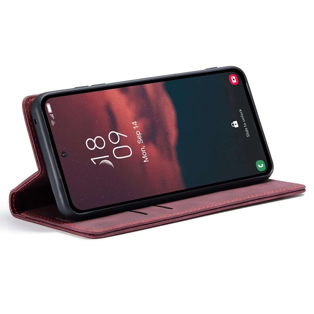 Slim Lompakkokotelo Samsung Galaxy A54 punainen
