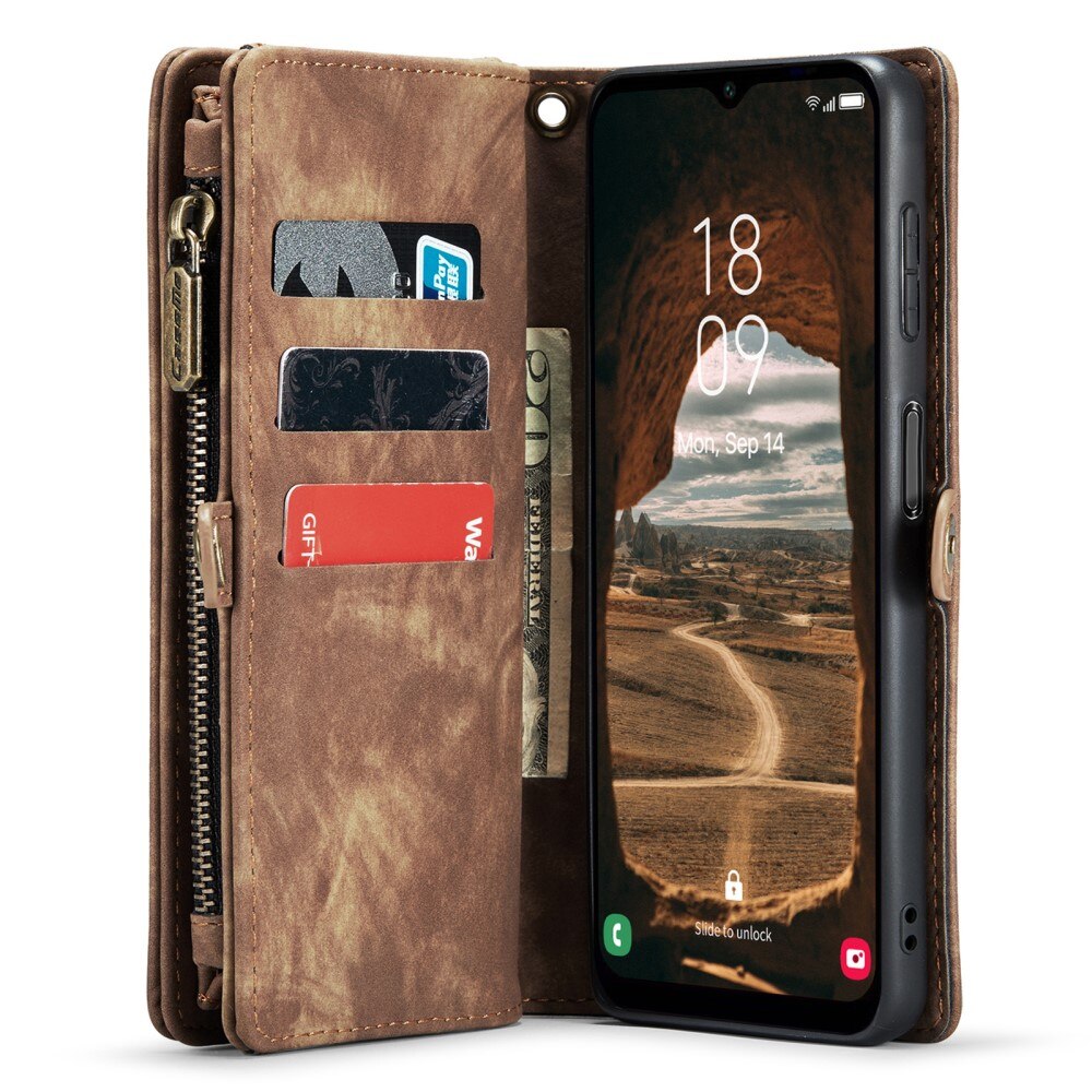 Multi-slot Suojakotelo Samsung Galaxy A14 Ruskea