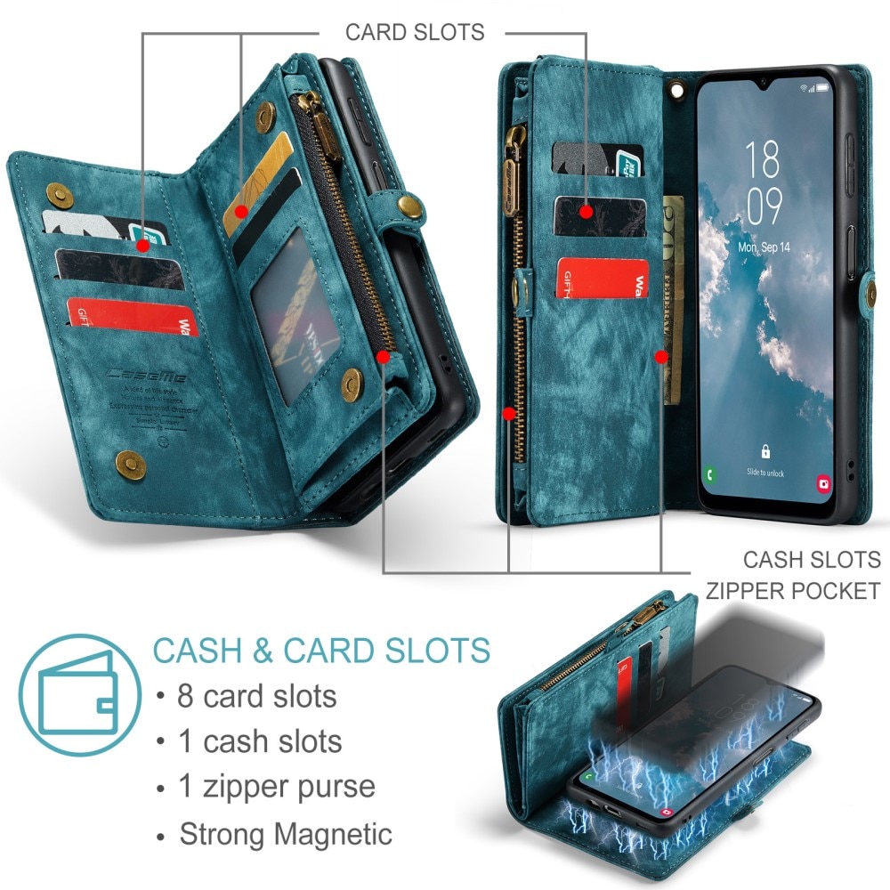 Multi-slot Suojakotelo Samsung Galaxy A34 Sininen