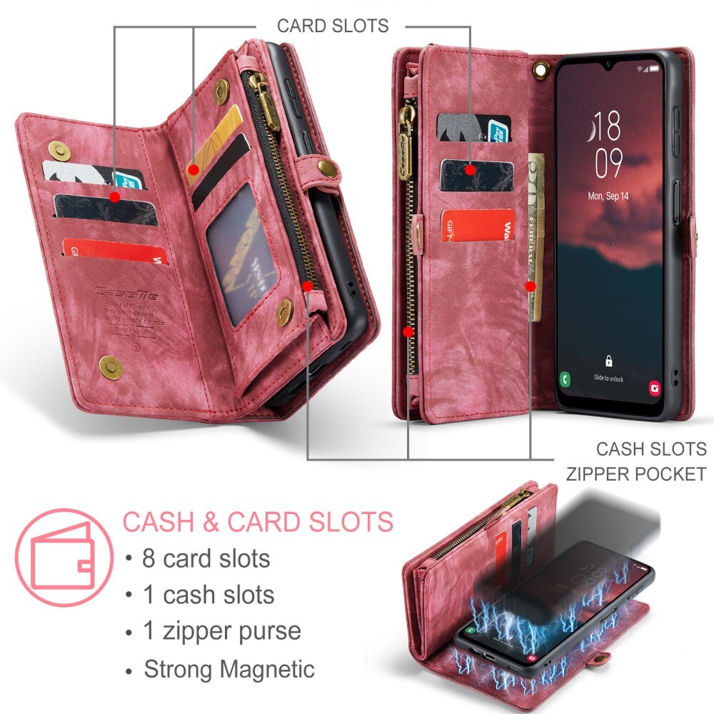 Multi-slot Suojakotelo Samsung Galaxy A34 Punainen