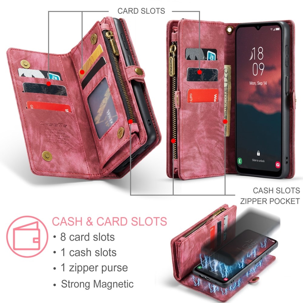 Multi-slot Suojakotelo Samsung Galaxy A54 punainen
