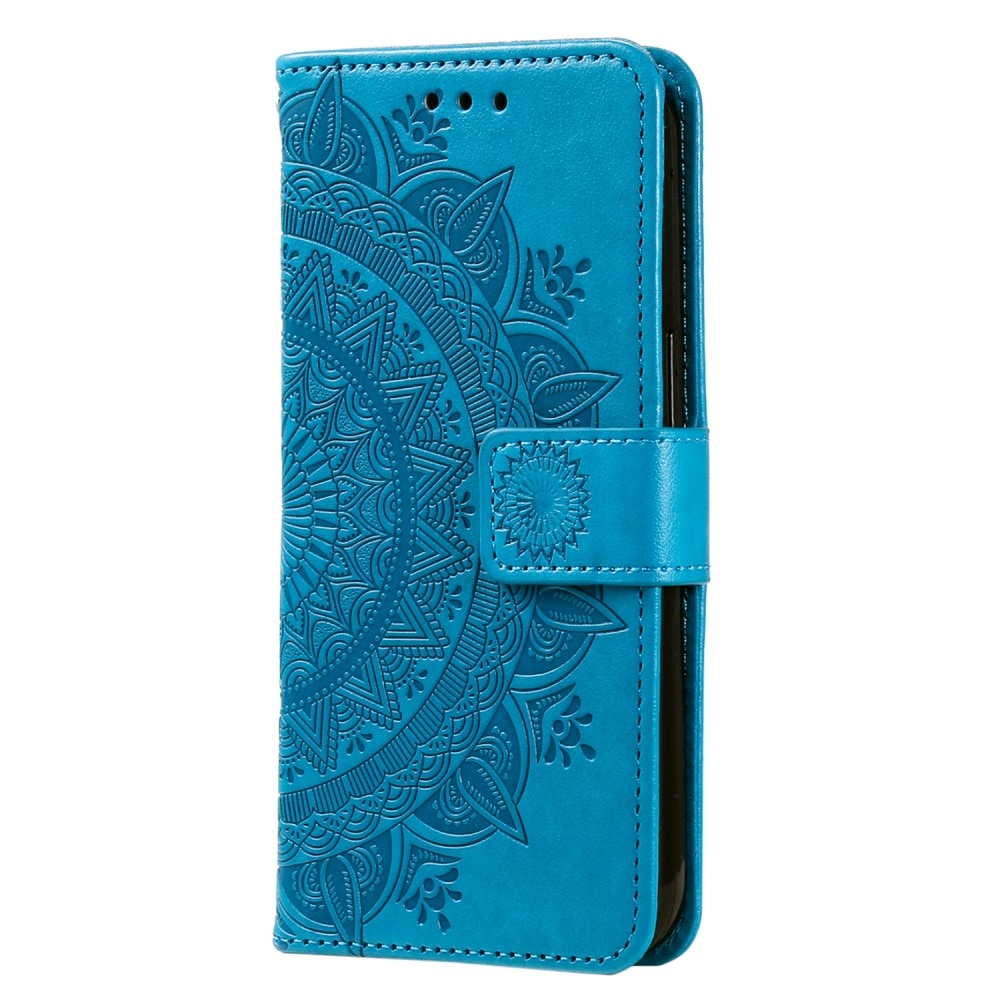 Nahkakotelo Mandala Xiaomi Redmi 12C sininen