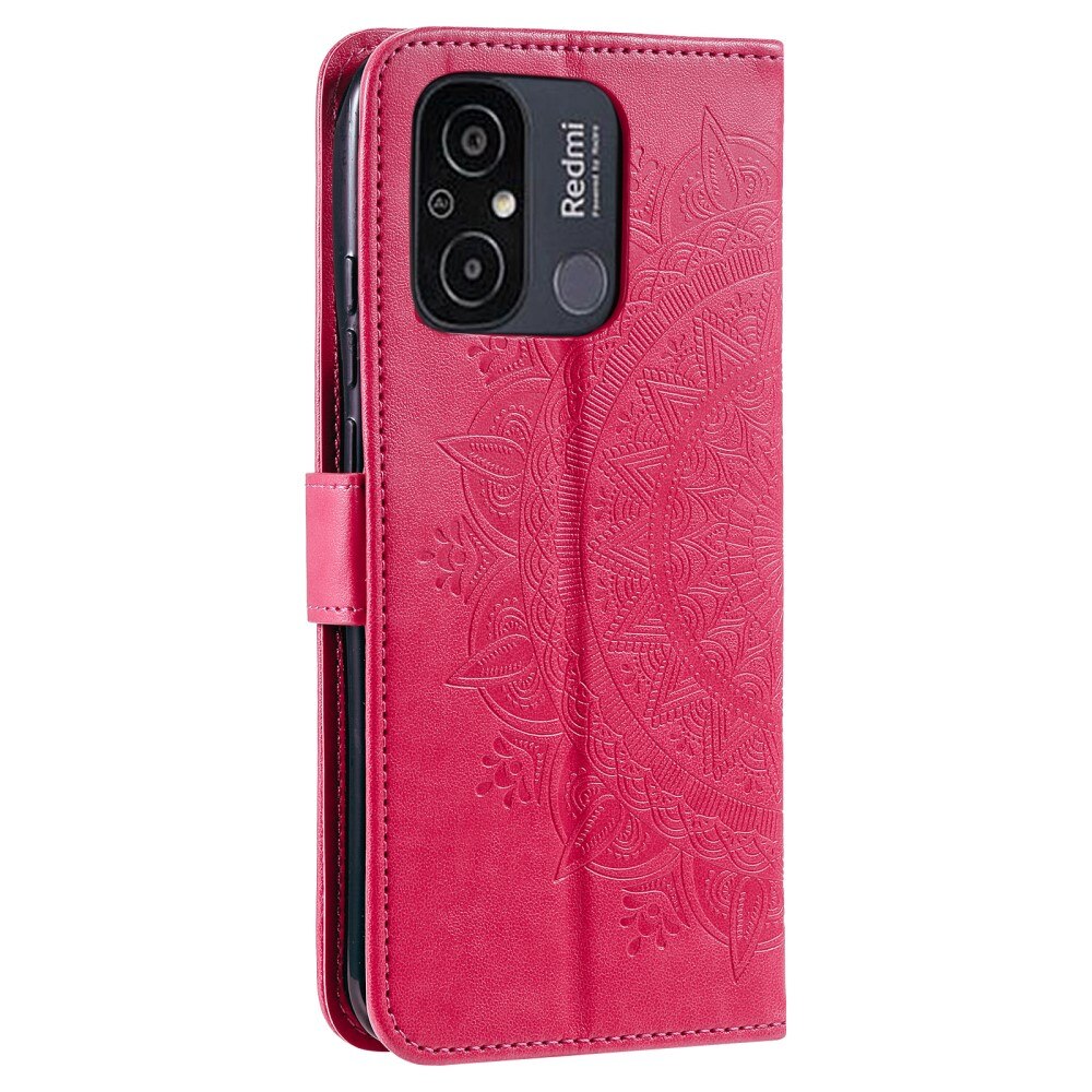 Nahkakotelo Mandala Xiaomi Redmi 12C cerise