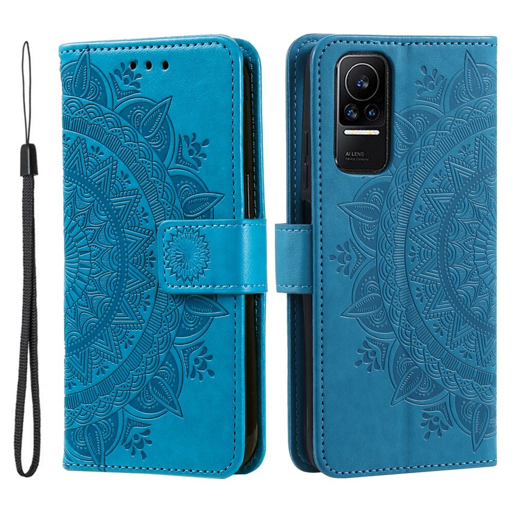 Nahkakotelo Mandala Xiaomi 13 Lite sininen