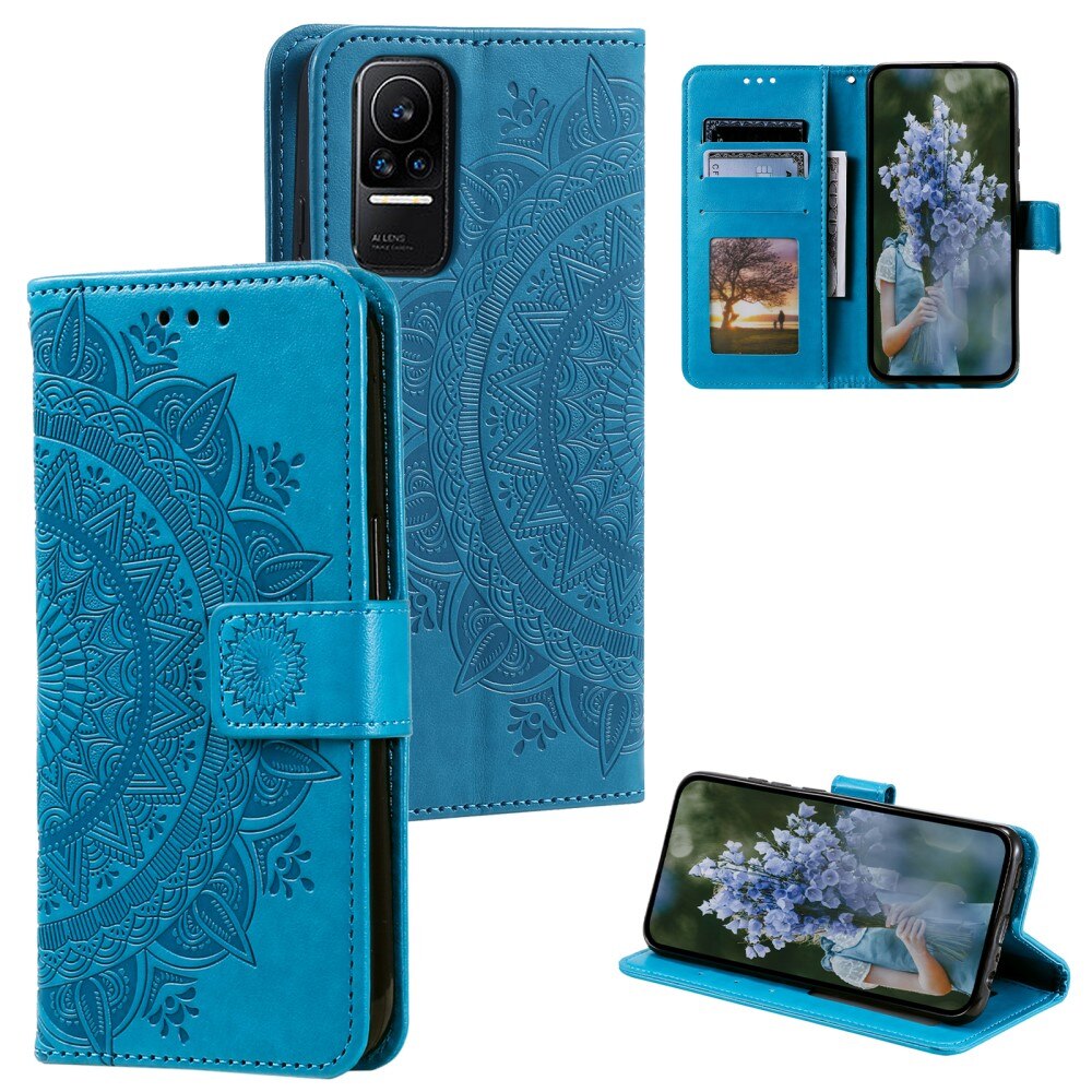 Nahkakotelo Mandala Xiaomi 13 Lite sininen