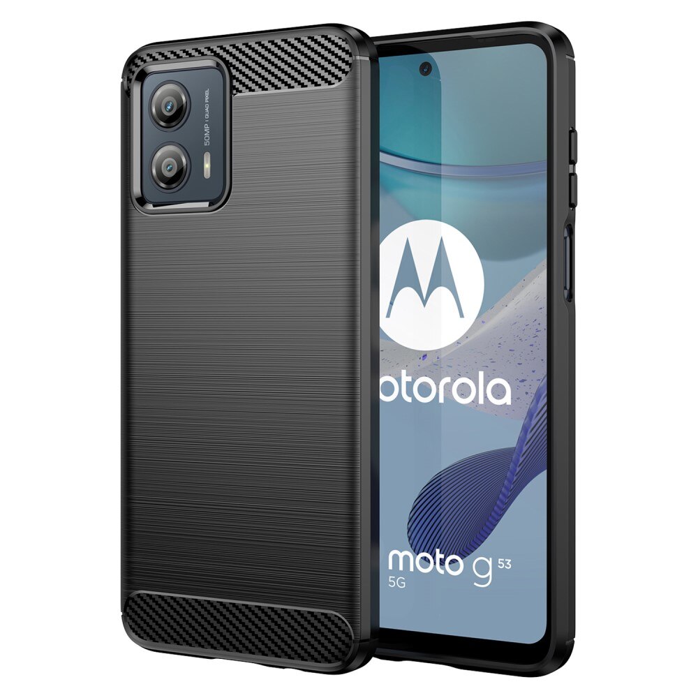 Motorola Moto G53 Kuori TPU Brushed Musta