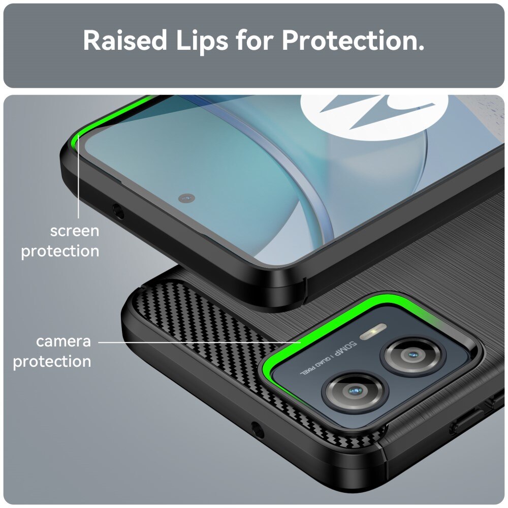 Motorola Moto G53 Kuori TPU Brushed Musta