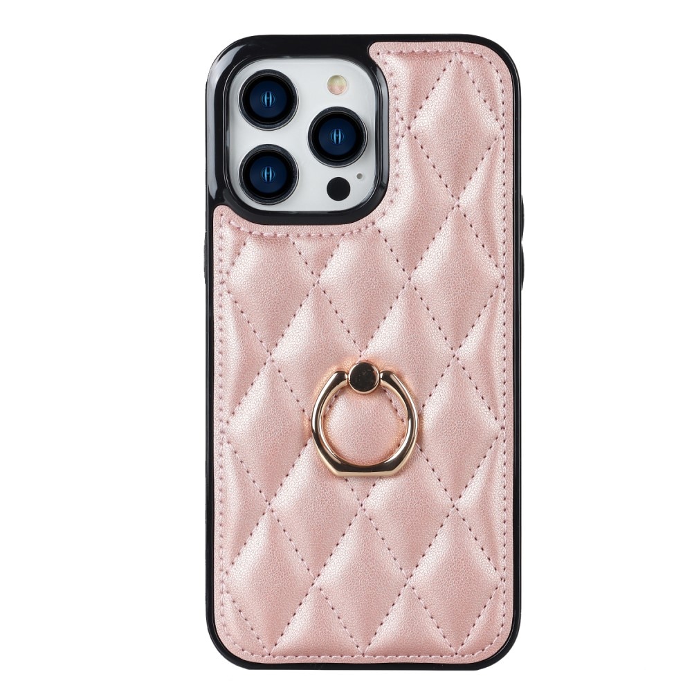 Case Finger Ring iPhone 14 Pro Quilted ruusukulta