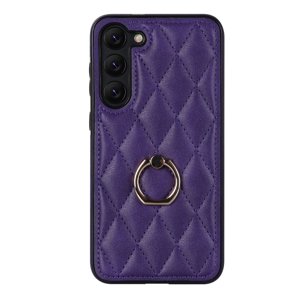 Case Finger Ring Samsung Galaxy S23 Quilted liila