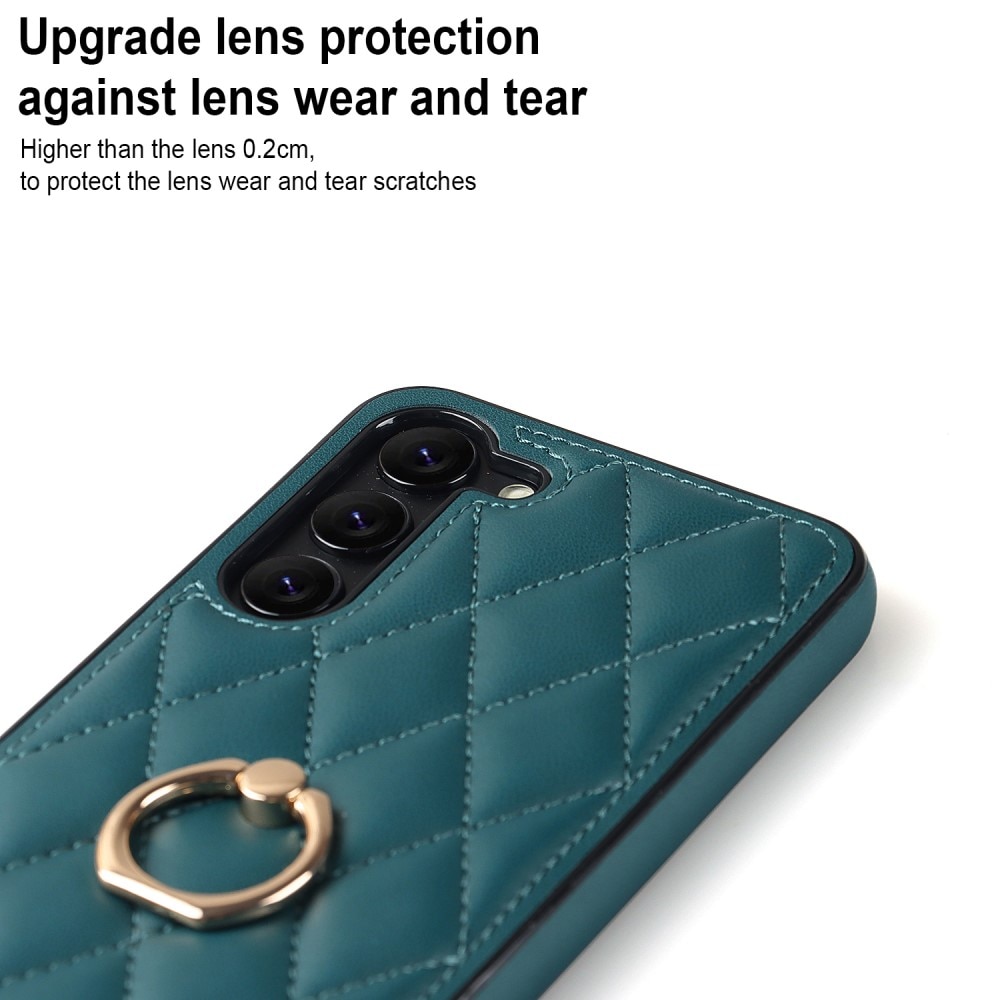 Case Finger Ring Samsung Galaxy S23 Plus Quilted vihreä