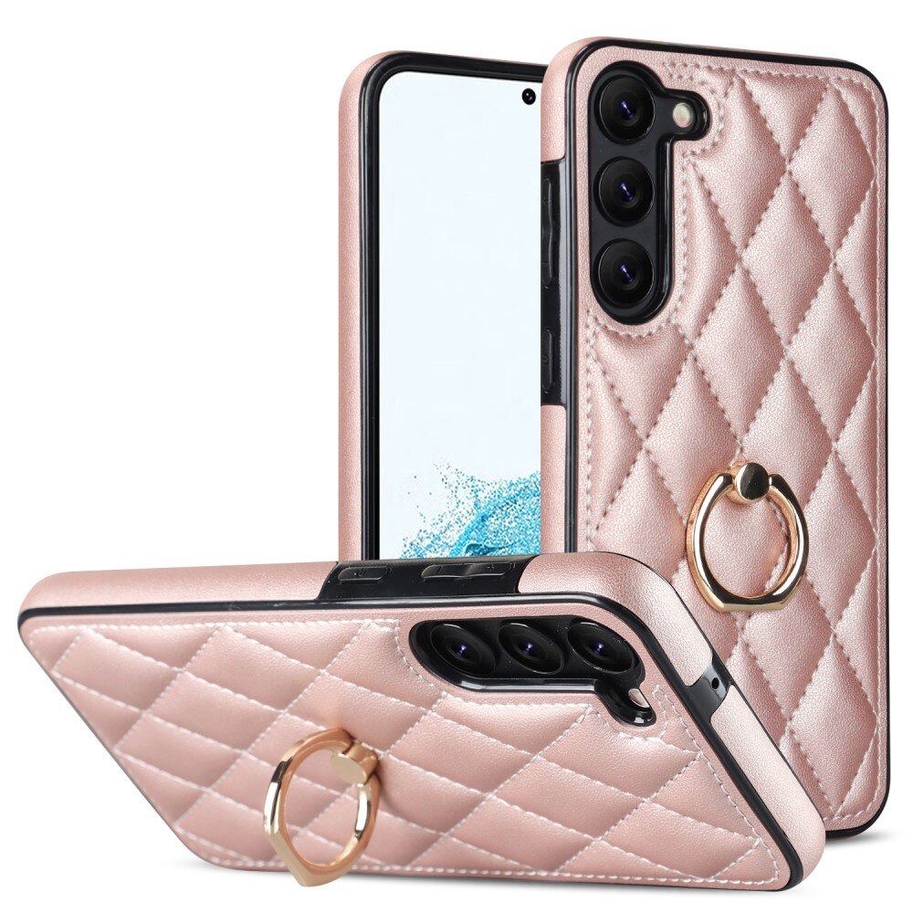 Case Finger Ring Samsung Galaxy S23 Plus Quilted ruusukulta