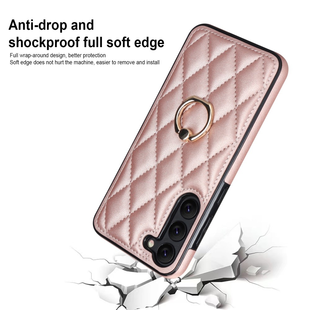 Case Finger Ring Samsung Galaxy S23 Plus Quilted ruusukulta