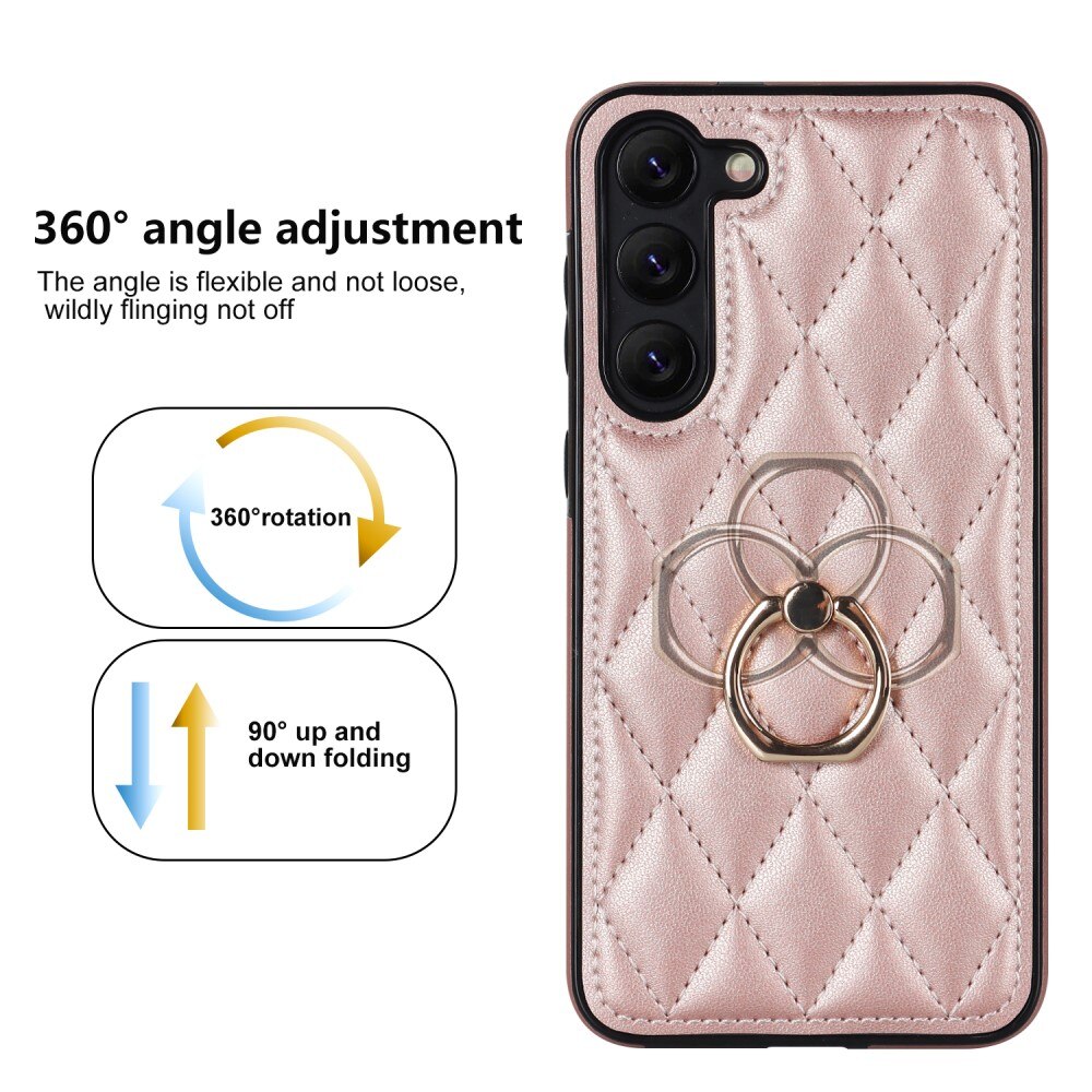 Case Finger Ring Samsung Galaxy S23 Plus Quilted ruusukulta