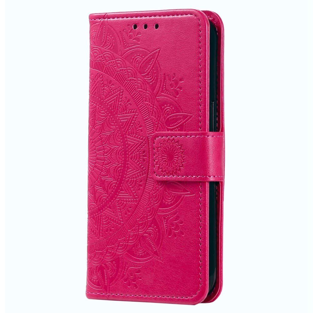 Nahkakotelo Mandala Sony Xperia 10 V cerise