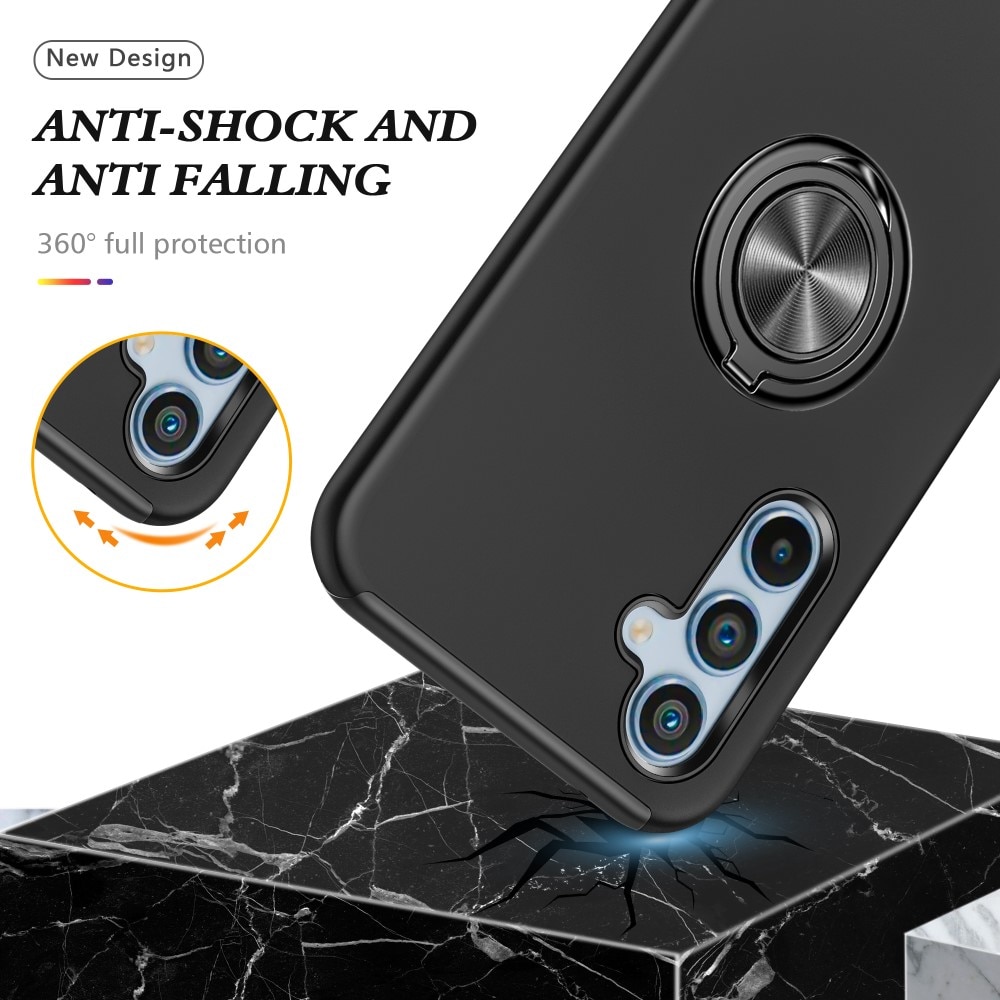 TPU Case Finger Ring Kickstand Samsung Galaxy A54 musta
