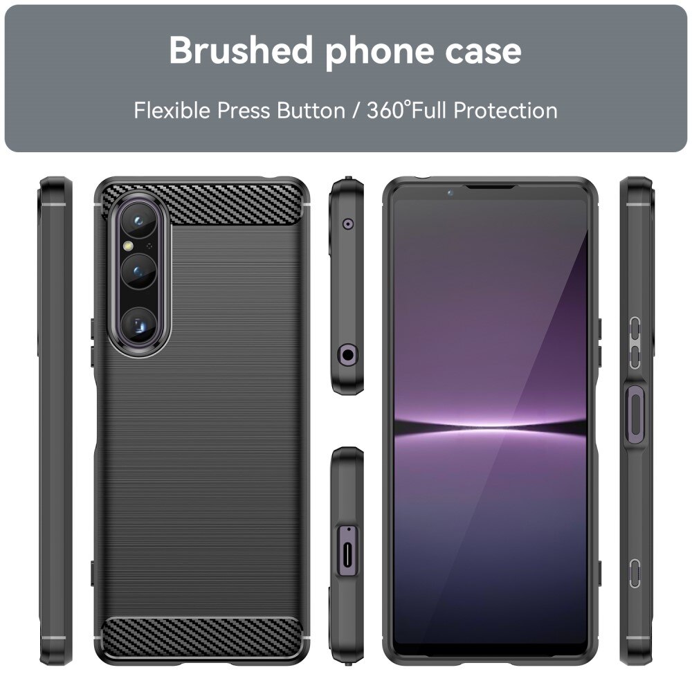 Sony Xperia 1 V Kuori TPU Brushed Black