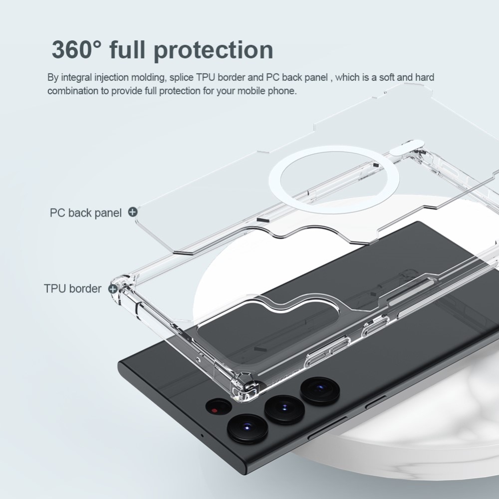 Nature Pro Kuori MagSafe Samsung Galaxy S23 Ultra läpinäkyvä