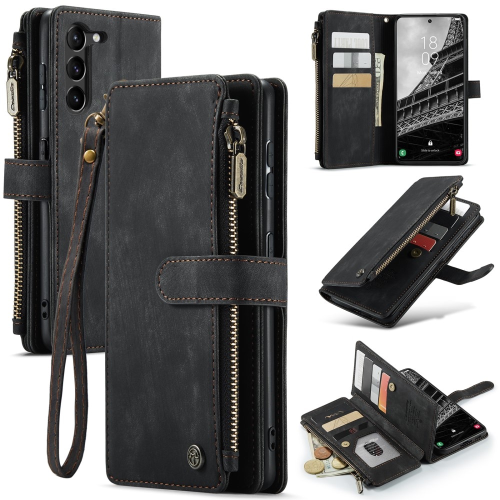 Zipper Wallet Samsung Galaxy S23 Plus Musta