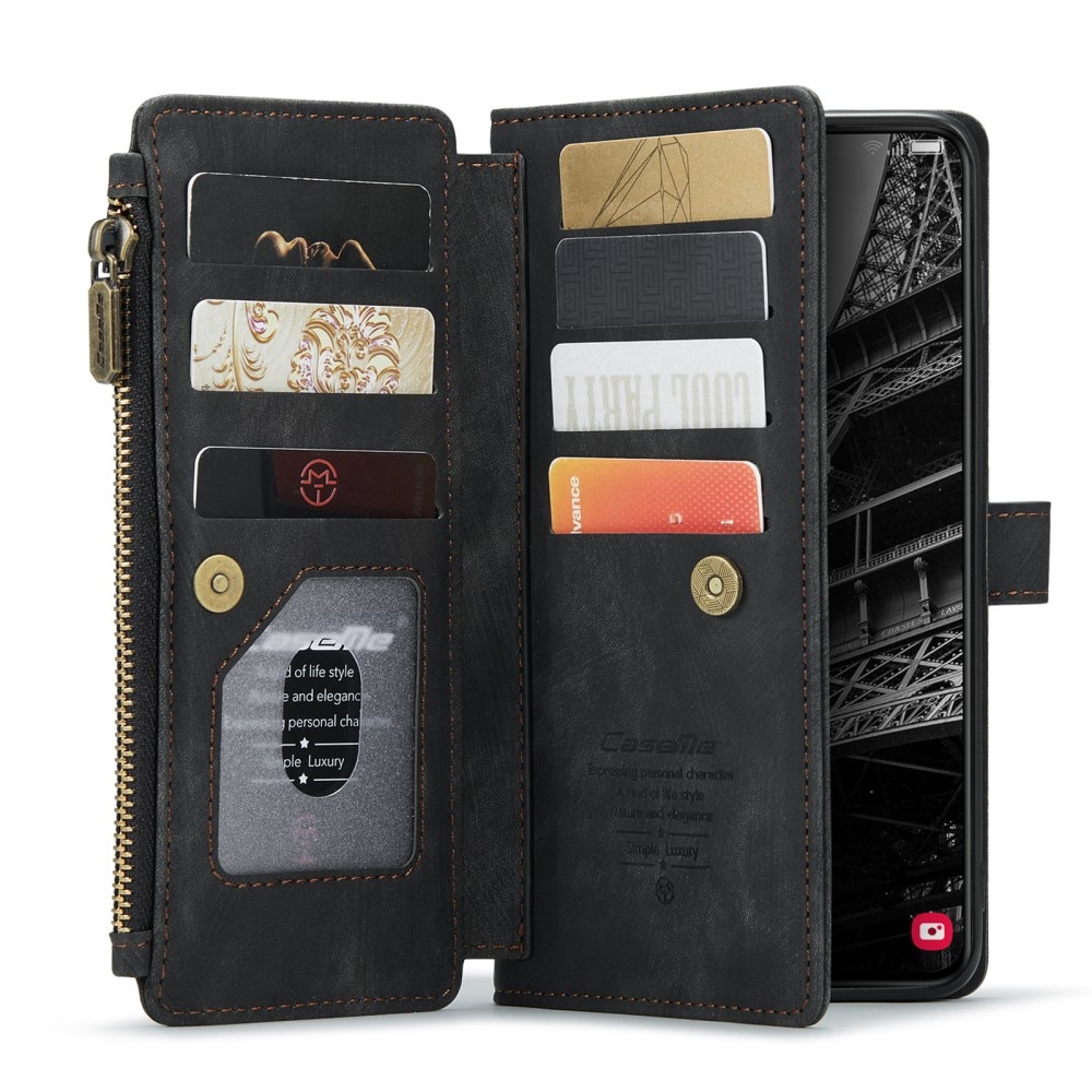 Zipper Wallet Samsung Galaxy S23 Plus Musta
