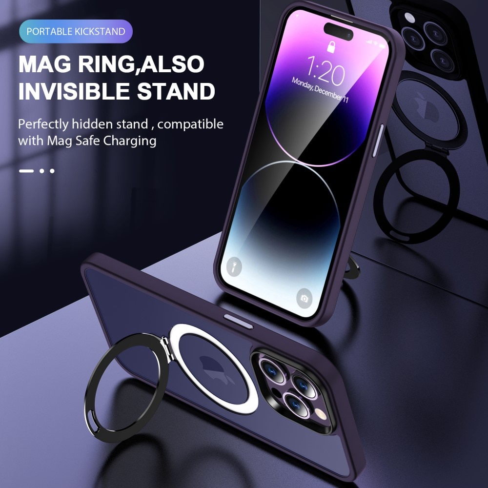 Hybridikuori MagSafe Ring iPhone 14 Pro Max liila