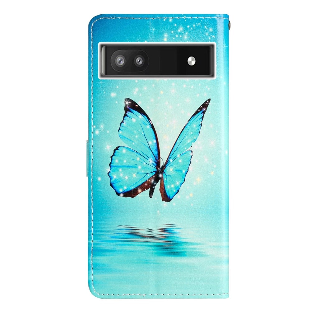 Suojakotelo Google Pixel 6a siniset perhoset