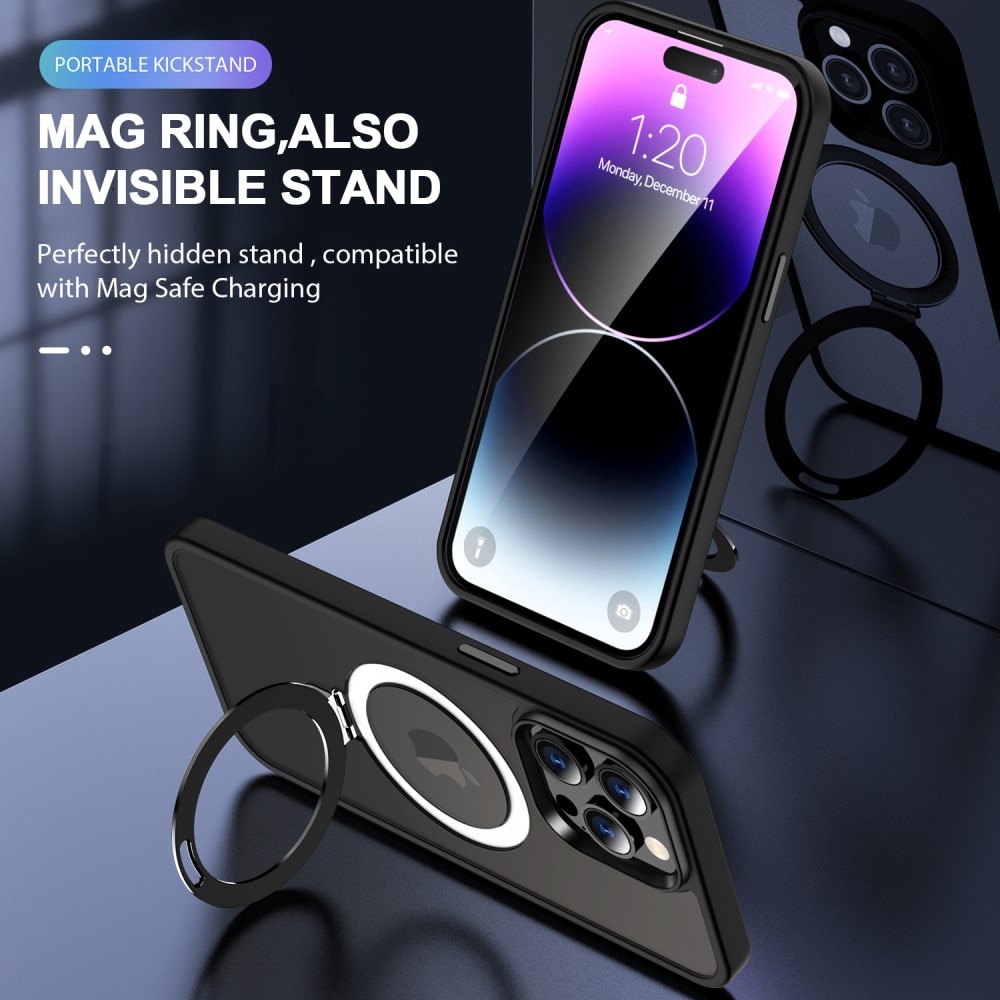 Hybridikuori MagSafe Ring iPhone 15 Pro musta