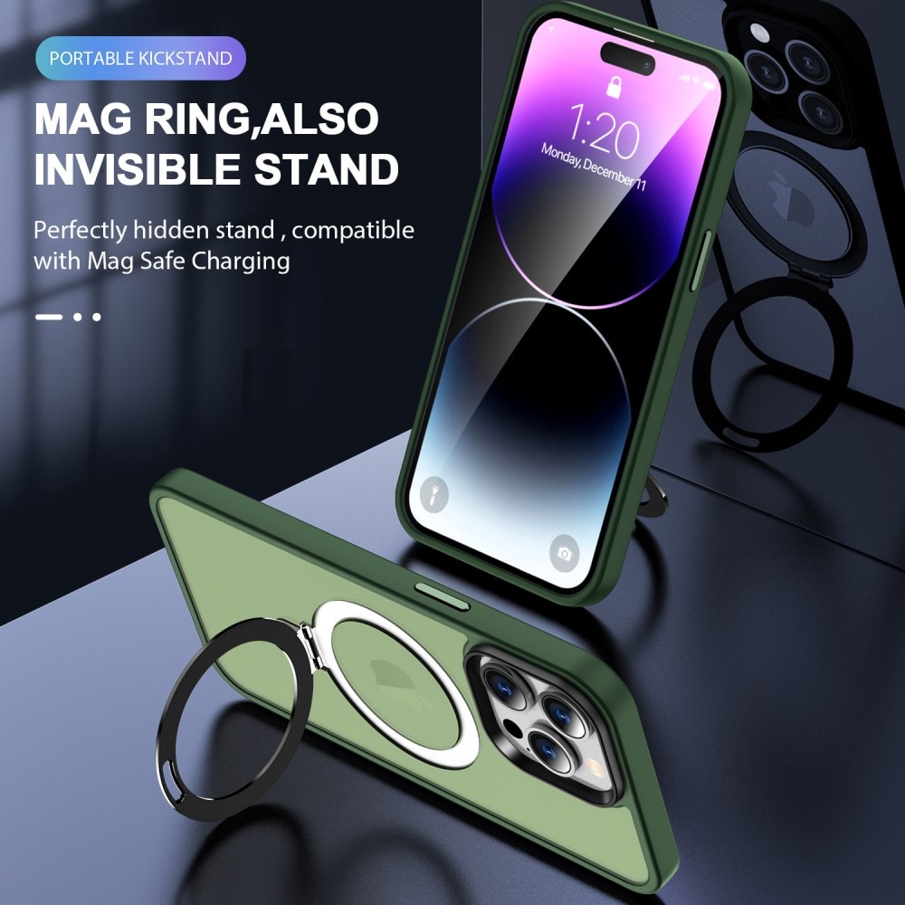 Hybridikuori MagSafe Ring iPhone 14 Pro vihreä