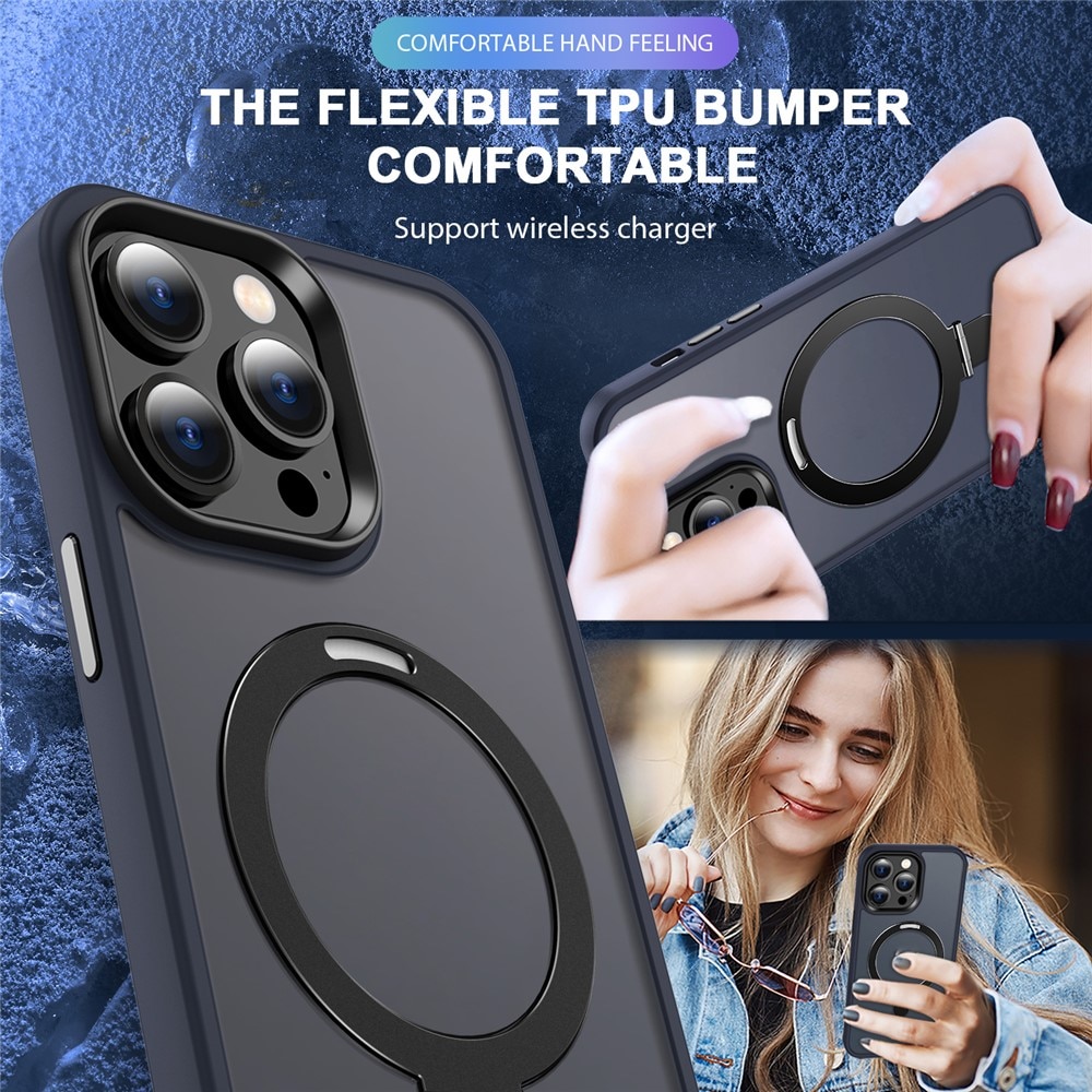 Hybridikuori Magnetic Ring iPhone 15 Pro Max Sininen