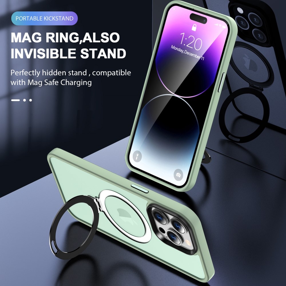 Hybridikuori MagSafe Ring iPhone 15 Pro vaaleanvihreä