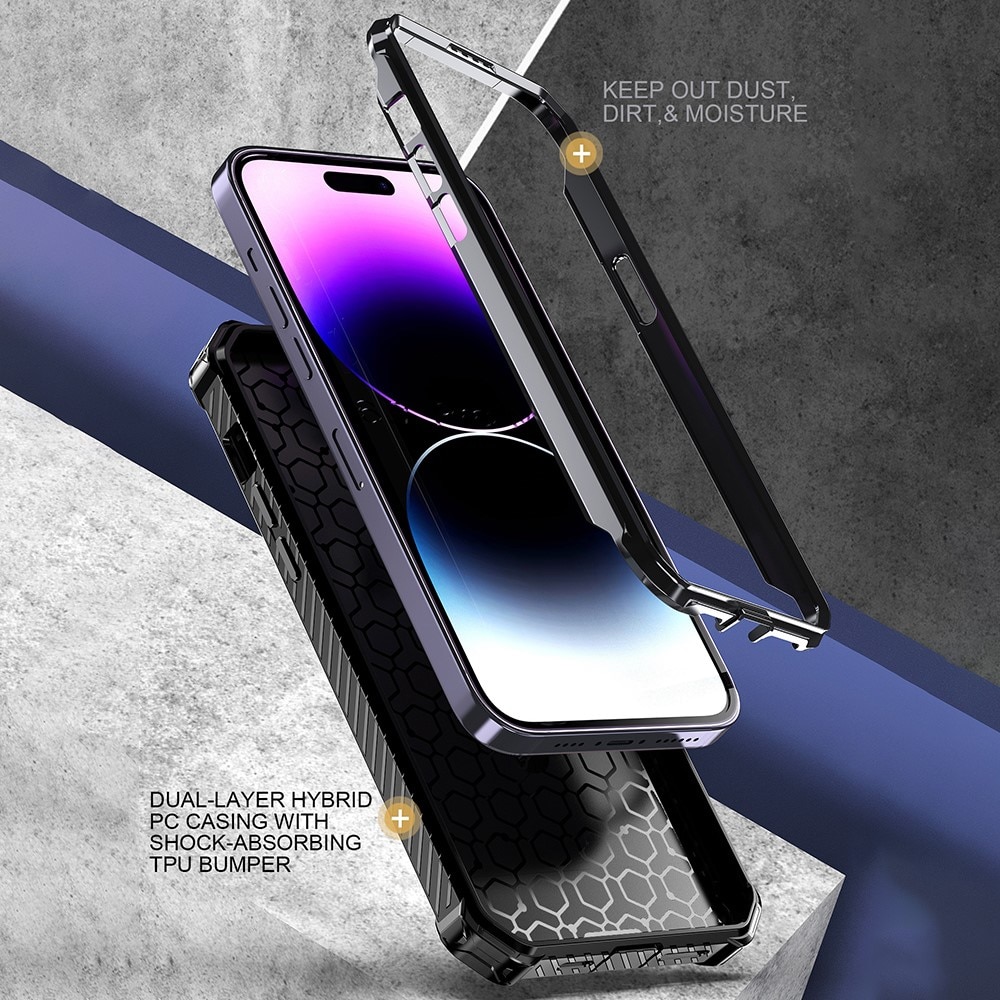 Hybridikuori Tech MagSafe Ring iPhone 14 Pro Max musta