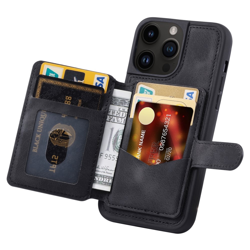 RFID blocking Multi-slot Kuori iPhone 14 Pro Max musta