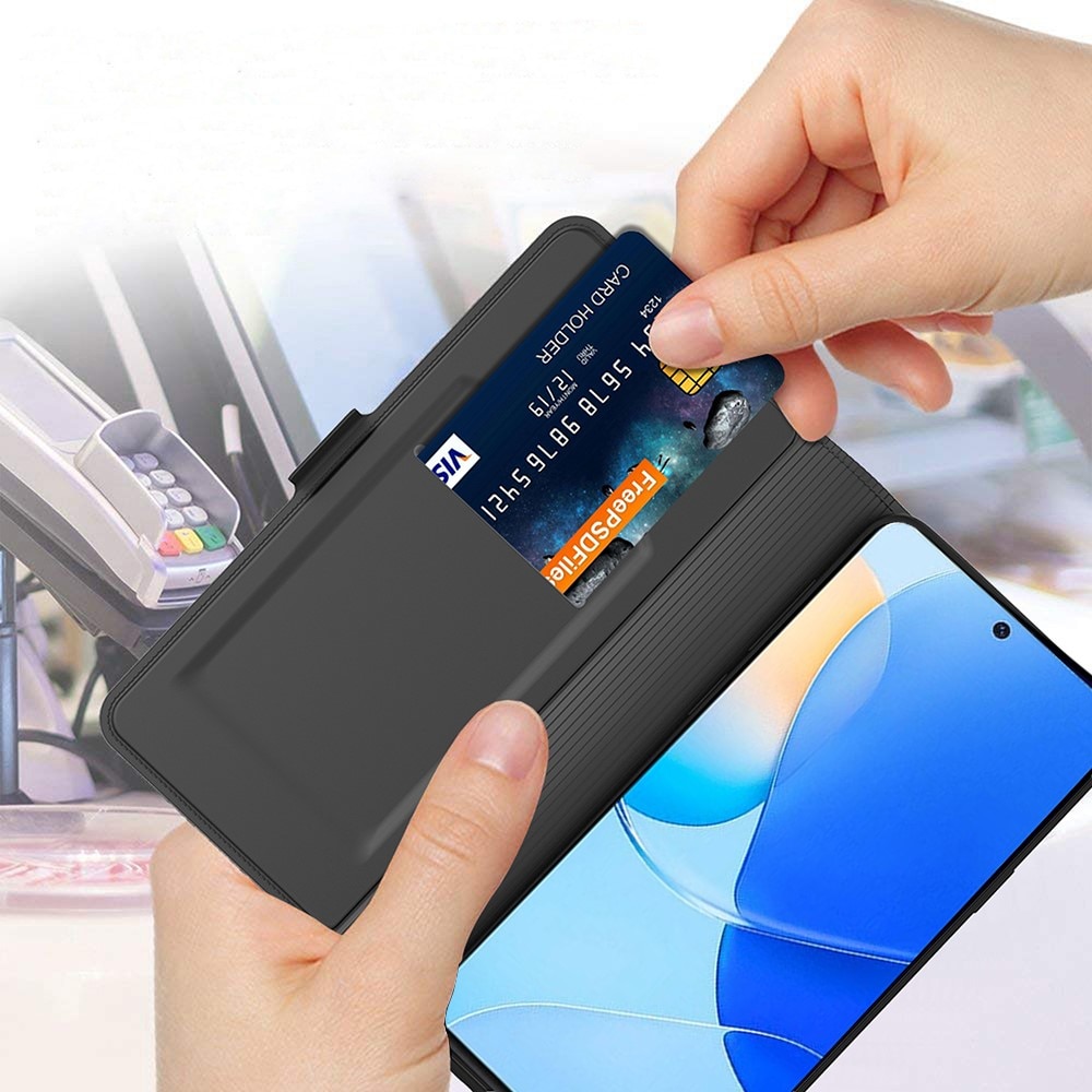 Slim Card Wallet Huawei P60/P60 Pro musta