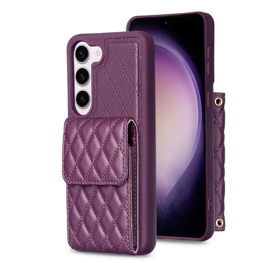 Samsung Galaxy S23 Quilted Lompakonkuori viininpunainen