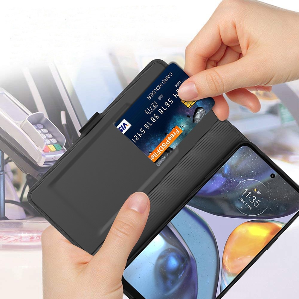 Slim Card Wallet Motorola Edge 40 Pro musta