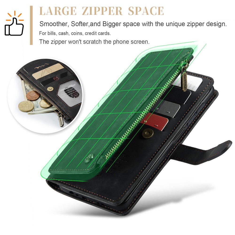 Zipper Wallet Samsung Galaxy A54 Musta