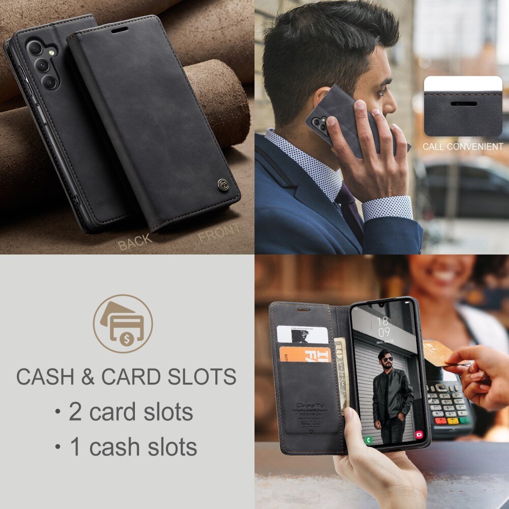 Slim Lompakkokotelo Samsung Galaxy A24 Musta