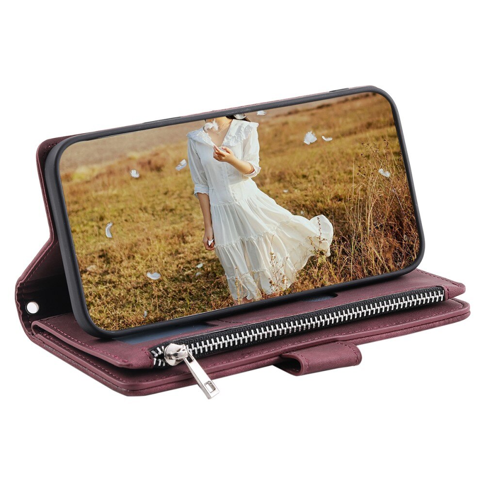 Lompakkolaukku Samsung Galaxy A54 Quilted Punainen
