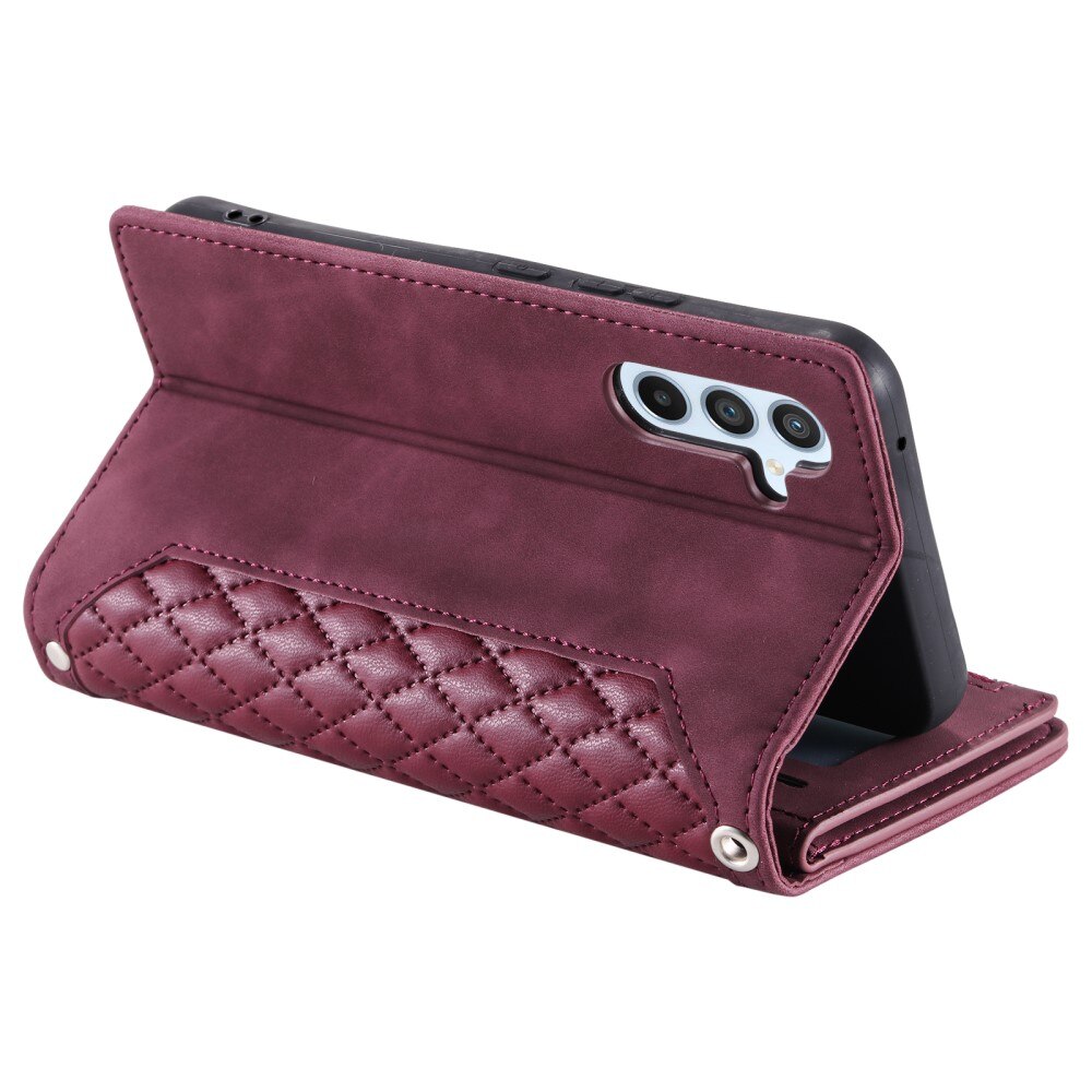 Lompakkolaukku Samsung Galaxy A54 Quilted Punainen