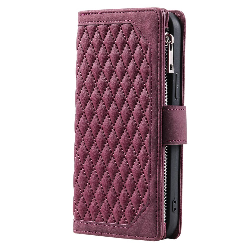 Lompakkolaukku Samsung Galaxy A54 Quilted punainen