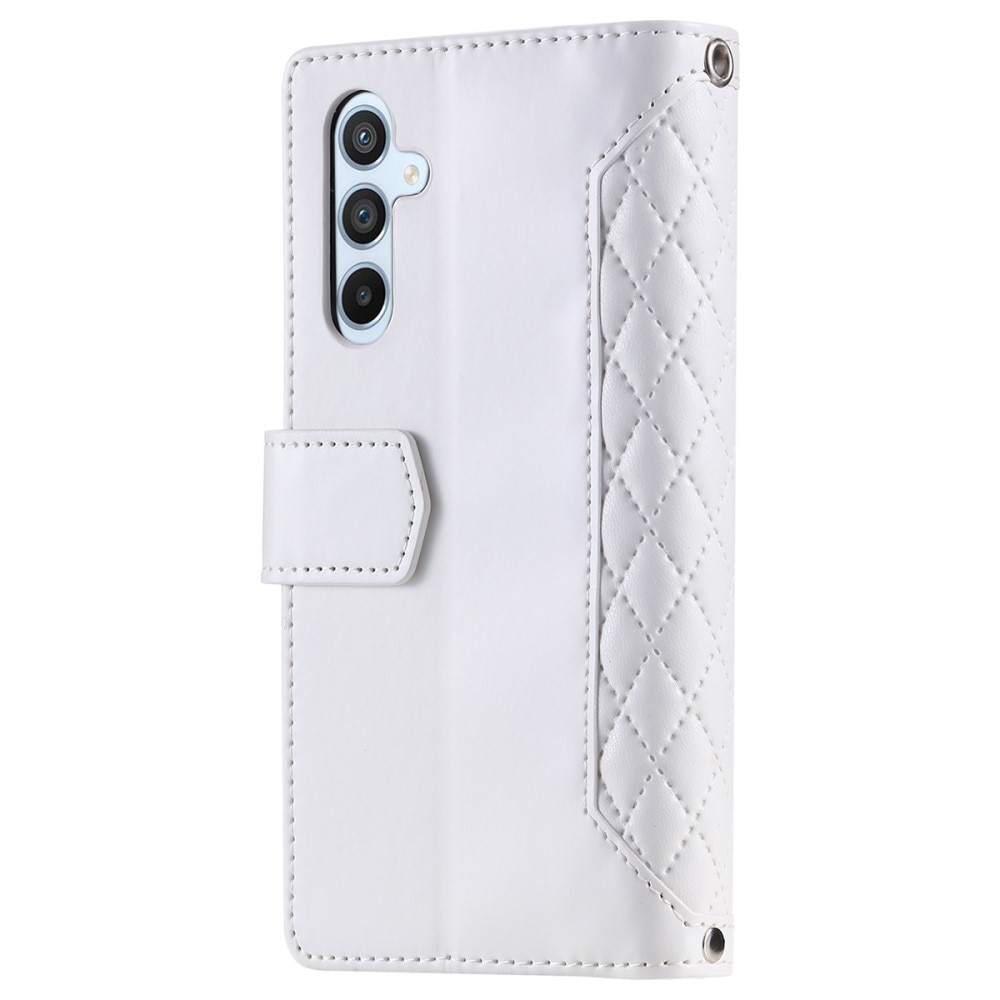 Lompakkolaukku Samsung Galaxy A54 Quilted valkoinen