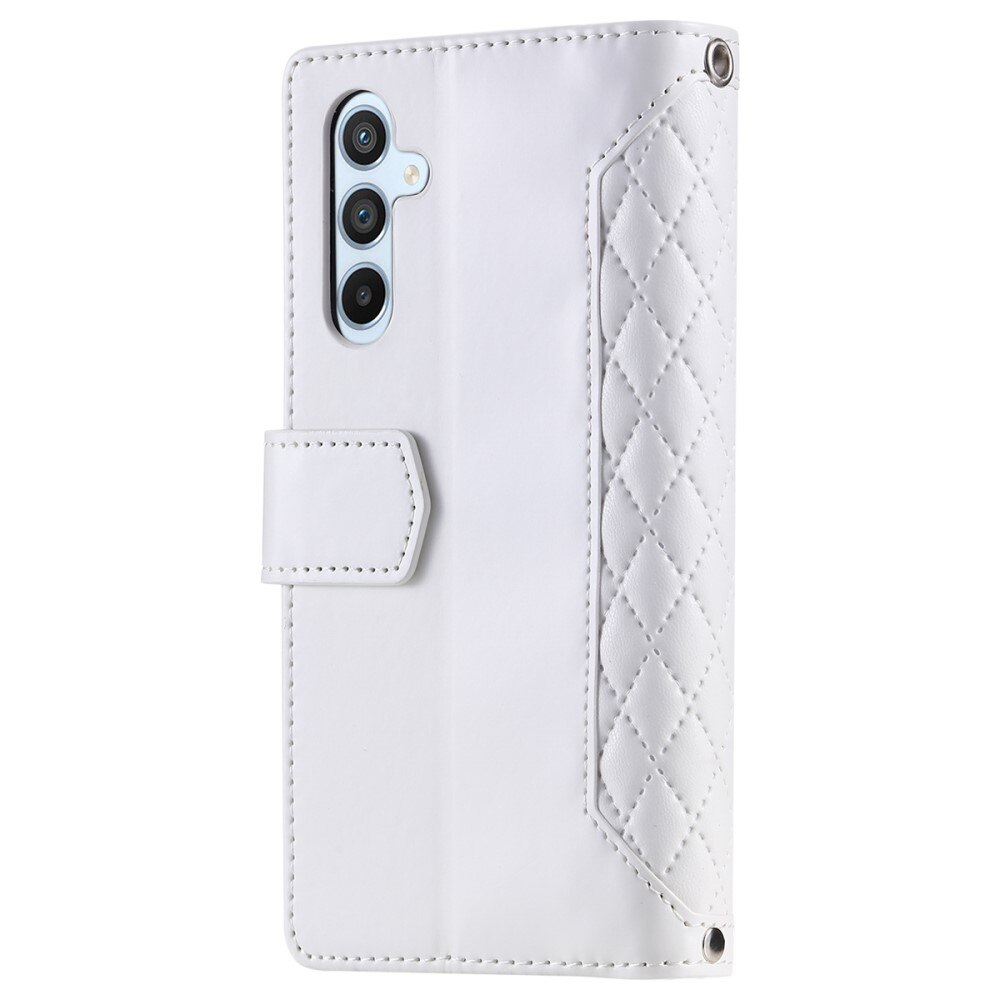 Lompakkolaukku Samsung Galaxy A54 Quilted valkoinen