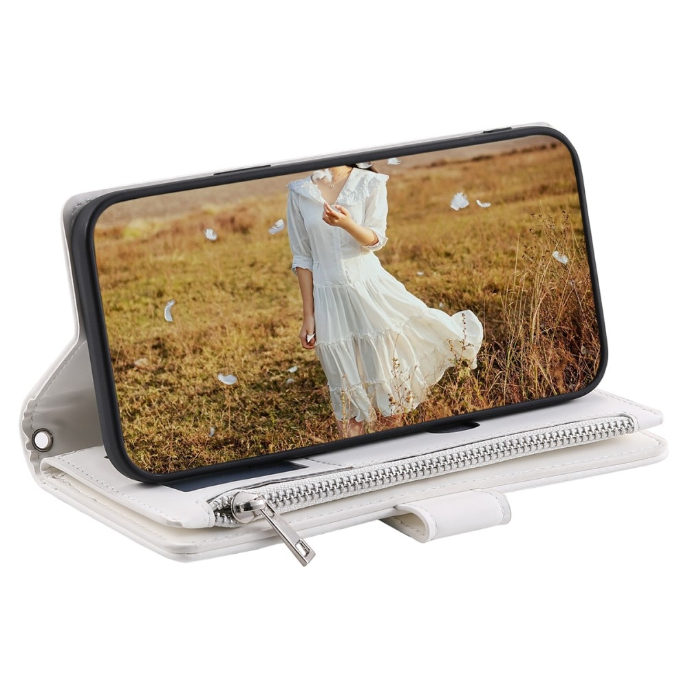 Lompakkolaukku Samsung Galaxy A54 Quilted valkoinen