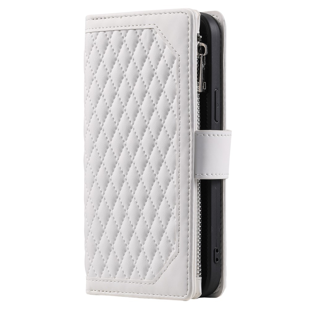 Lompakkolaukku Samsung Galaxy A54 Quilted valkoinen