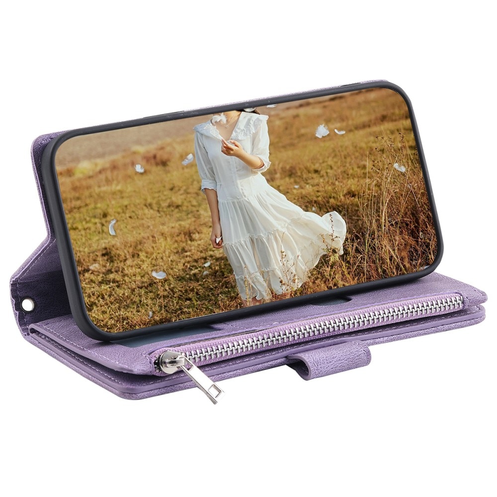Lompakkolaukku Samsung Galaxy A54 Quilted Liila