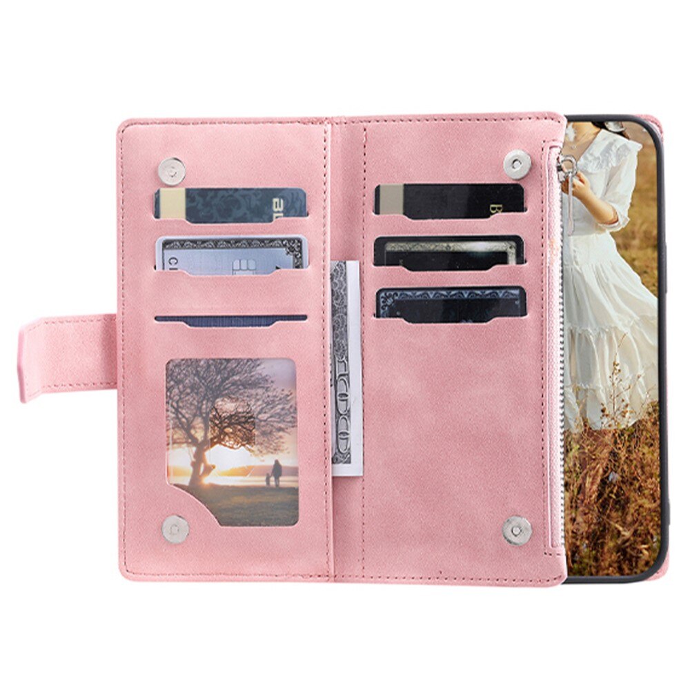 Lompakkolaukku Samsung Galaxy A14 Quilted Vaaleanpunainen