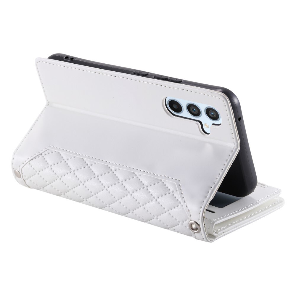Lompakkolaukku Samsung Galaxy A14 Quilted Valkoinen